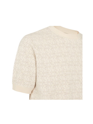 Strickpullover mit FF-Labyrinth - Beige