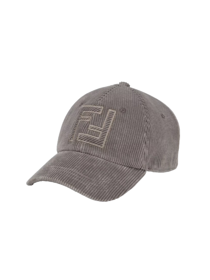 Baseballcap aus Samt - Grau