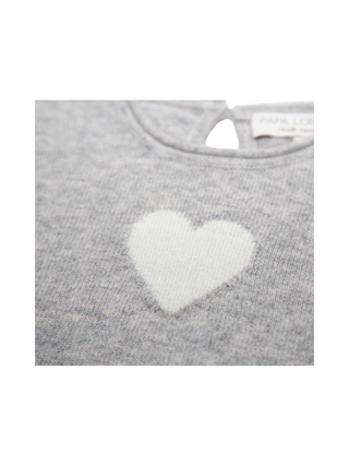 Kaschmir-Pullover Heart - Hellgrau