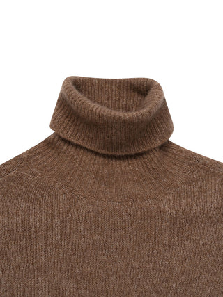 Rollkragenpullover aus Kaschmir - Braun