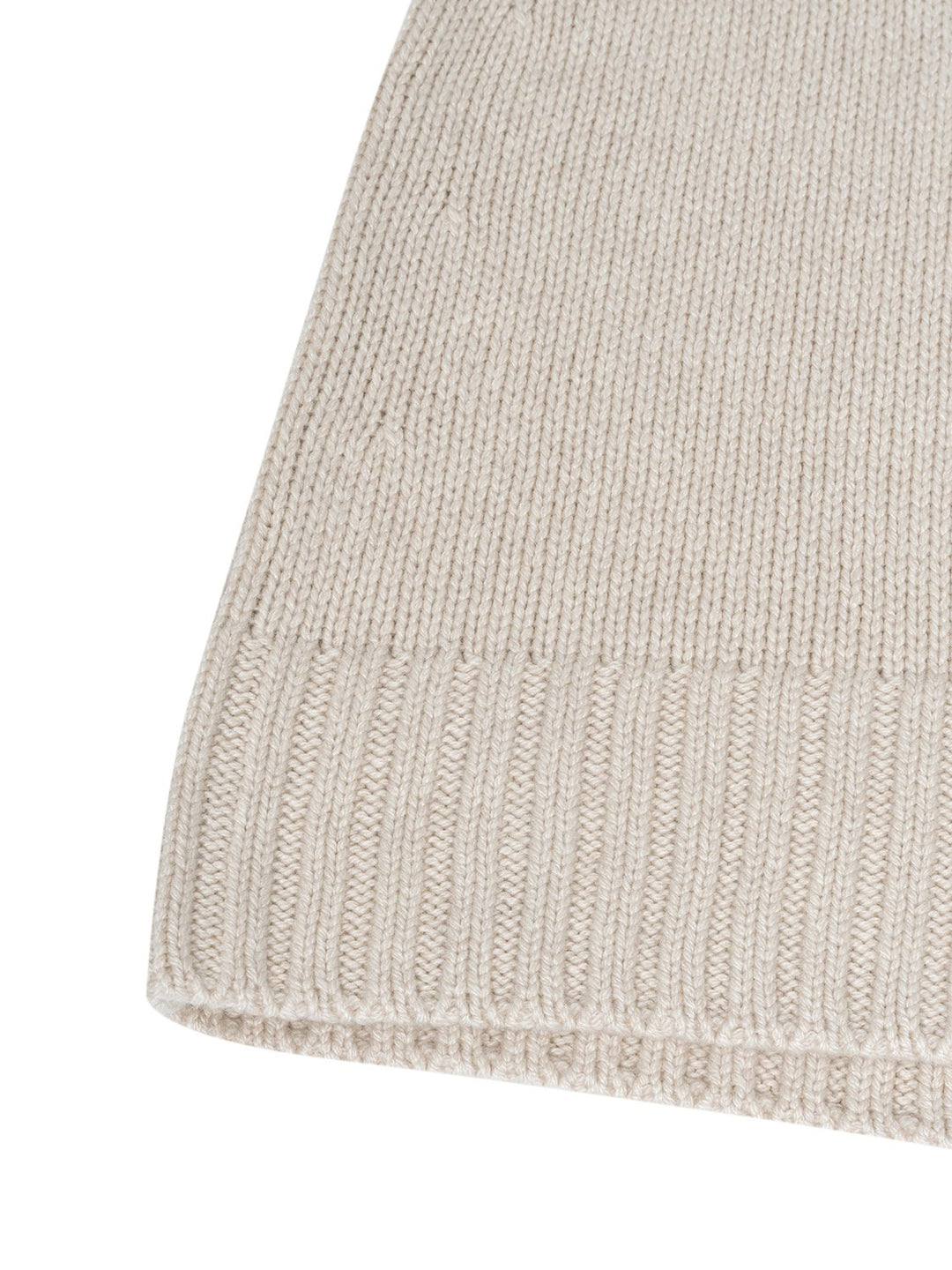 Ärmelloser Rollkragenpullover aus Kaschmir - Creme