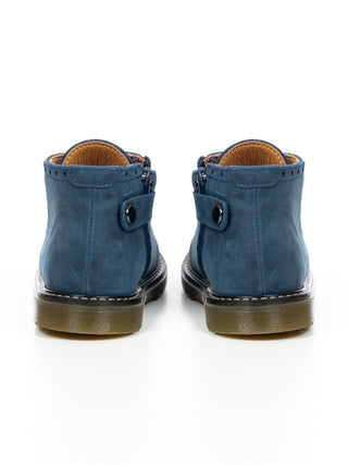 Schnürschuhe aus Leder - Blau