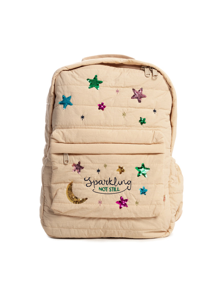 Juno gesteppter Pailletten-Rucksack Midi - Frappé