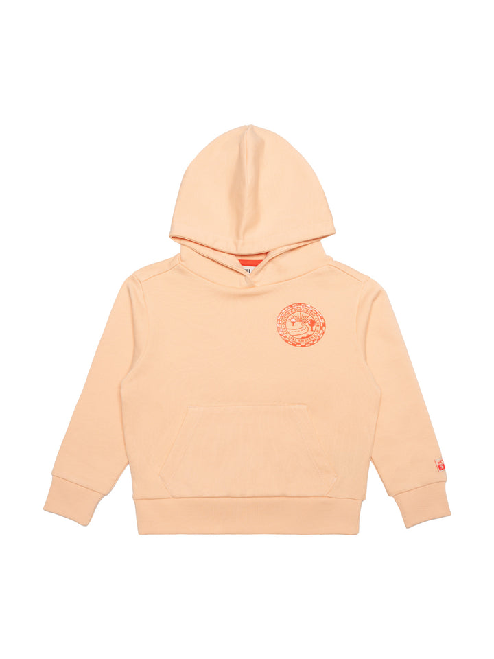 Relaxed Fit Hoodie mit Logo - Peach