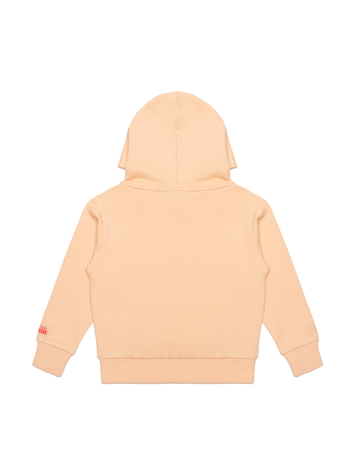 Relaxed Fit Hoodie mit Logo - Peach