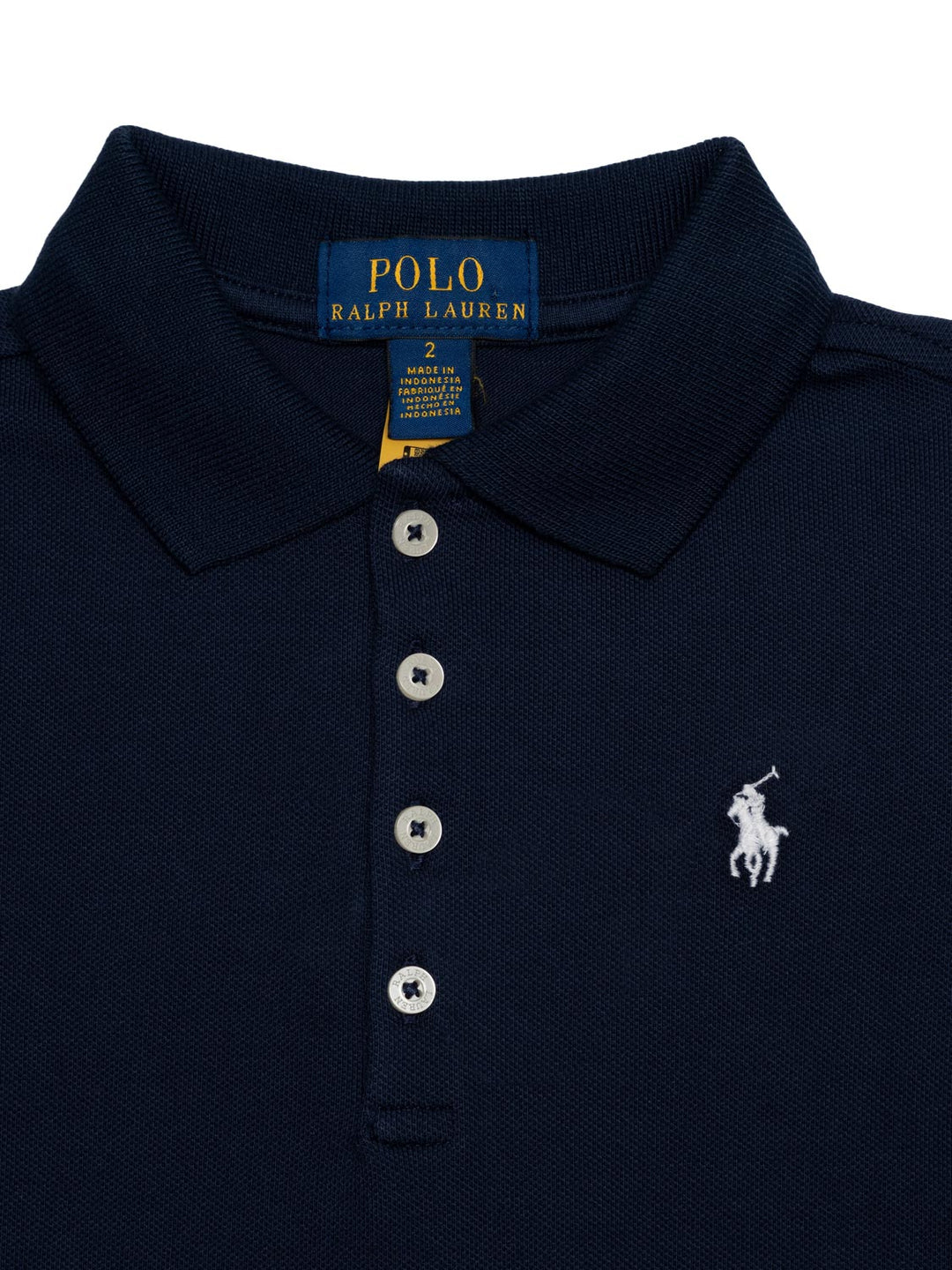 Langarm-Polo-Kleid - Navy