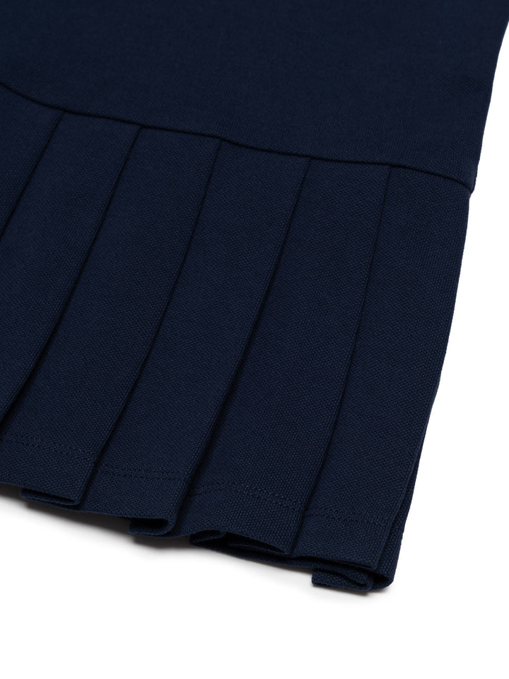 Langarm-Polo-Kleid - Navy