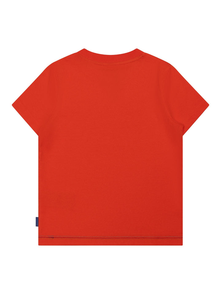 Artwork T-Shirt mit Logo - Orange