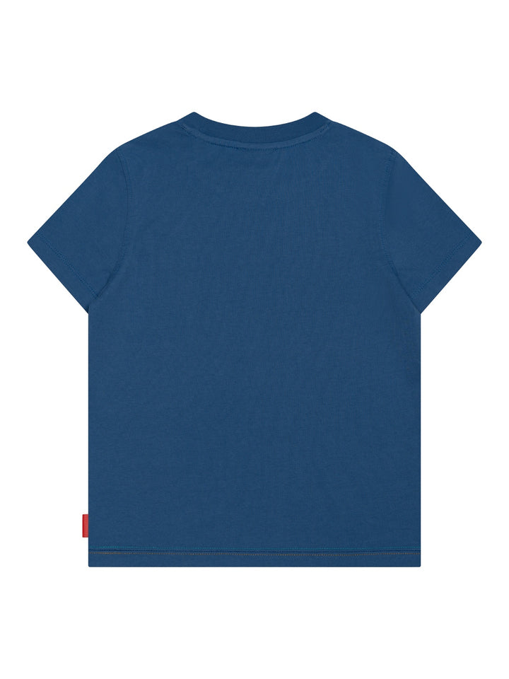 Artwork T-Shirt mit Logo - Blau