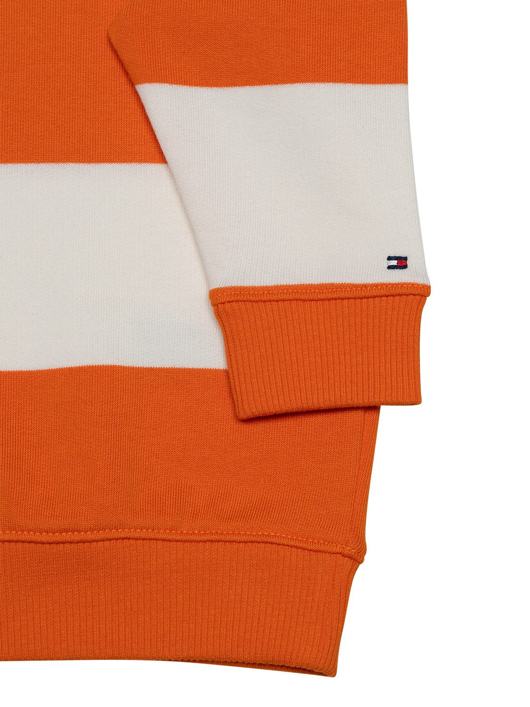 Gestreiftes Sweatshirt - Orange/Creme