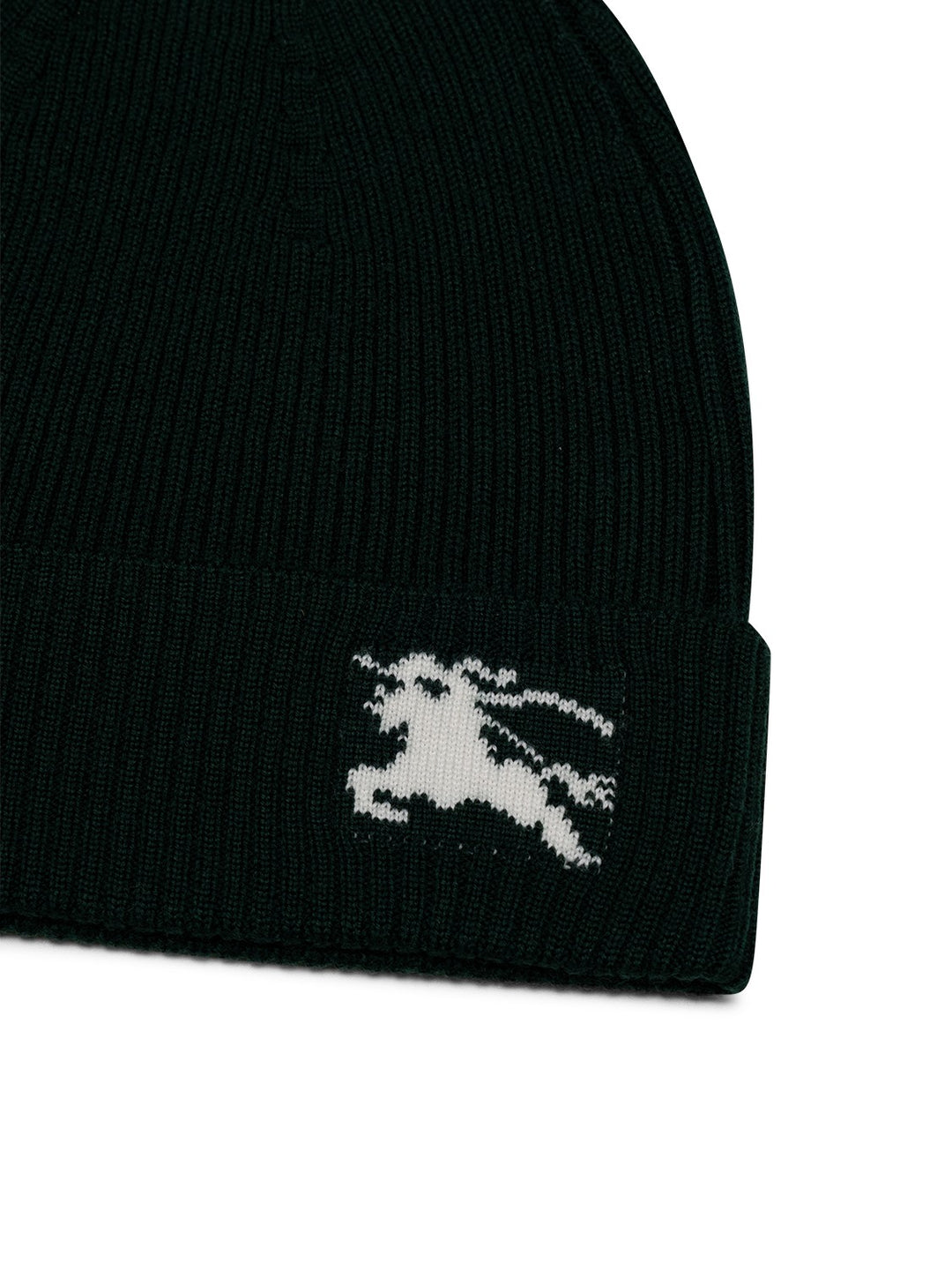 Gerippte Beanie mit Equestrian Knight - Grün