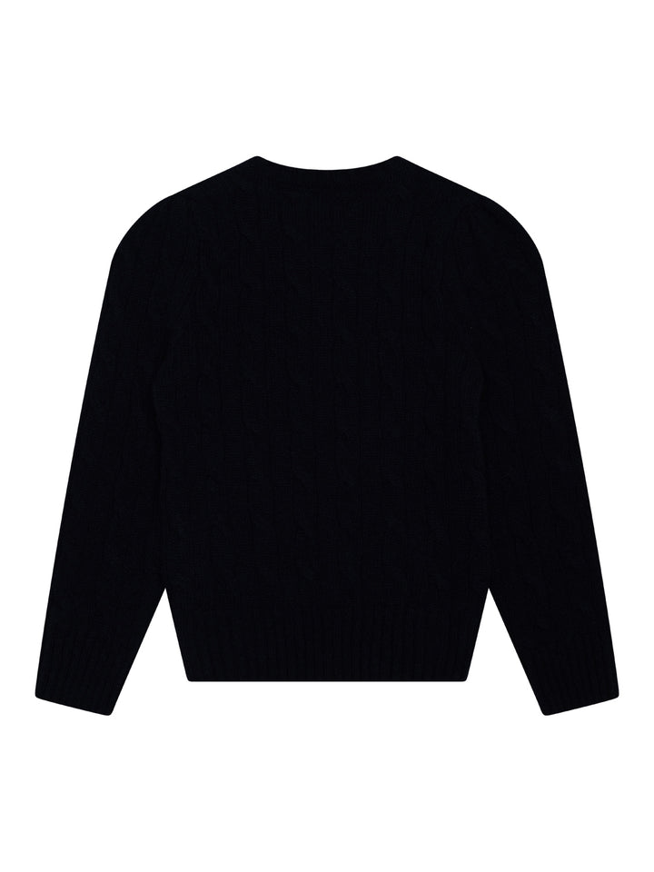 Strickpullover im Zopfstrick-Design - Hunter Navy