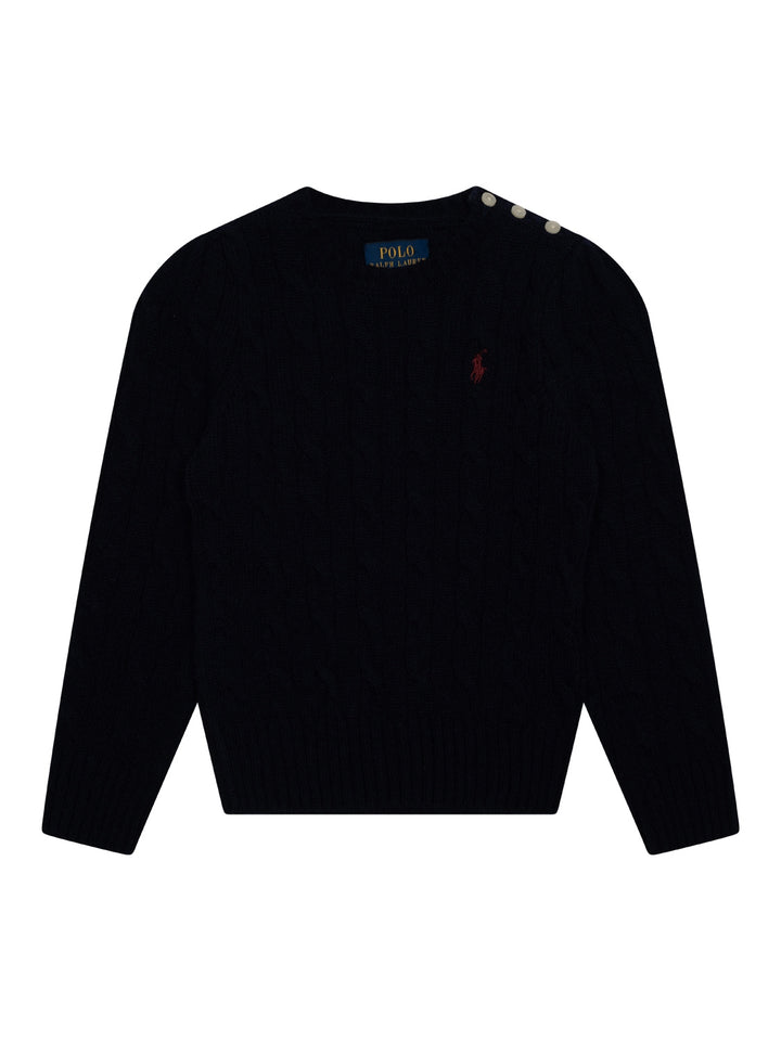 Strickpullover im Zopfstrick-Design - Hunter Navy