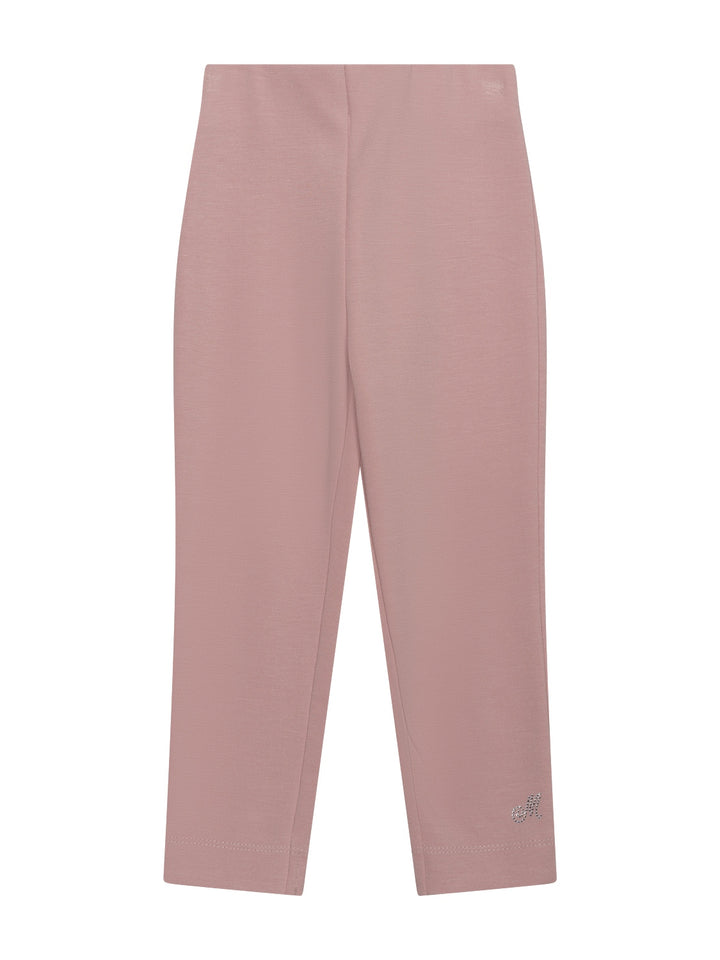 Leggings mit Strass-Logo - Rosa