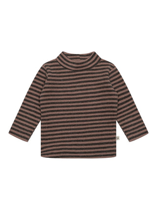 Medir gestreiftes Langarm-Shirt - Altrosa