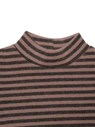 Medir gestreiftes Langarm-Shirt - Altrosa