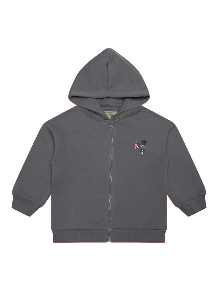 Lou Sweat-Hoodie mit Pailletten-Details - Grau