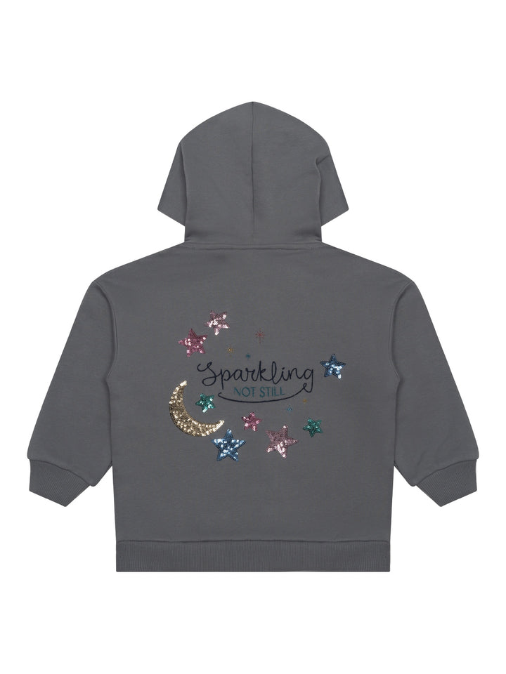 Lou Sweat-Hoodie mit Pailletten-Details - Grau