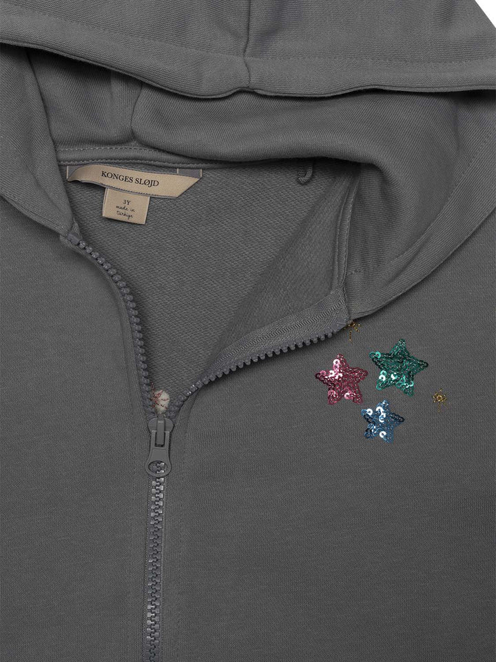 Lou Sweat-Hoodie mit Pailletten-Details - Grau