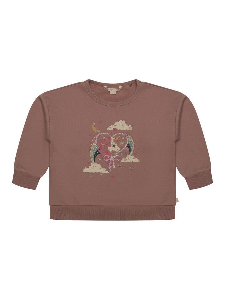 Lou Glitter Sweatshirt - Altrosa