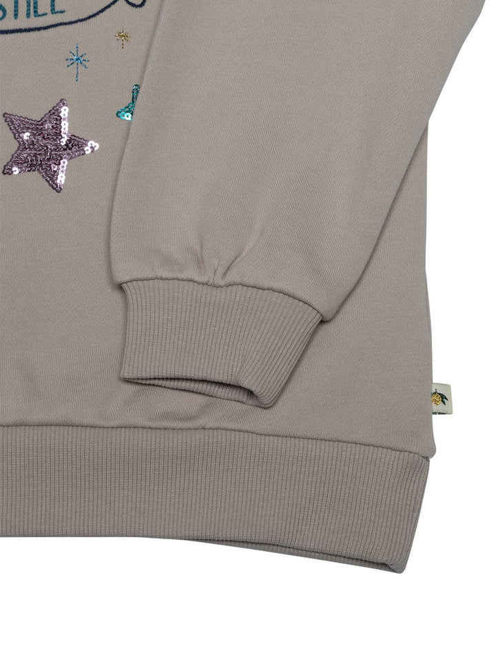 Lou Sweatshirt mit Pailletten-Details - Beige