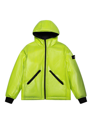 Ice Thermo-Daunenjacke mit Kapuze - Neon Gelb