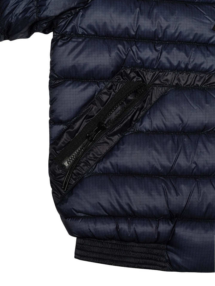 Gesteppte Daunenjacke mit Kapuze - Navy