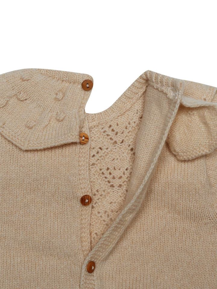 Strickpullover mit Kragen - Beige