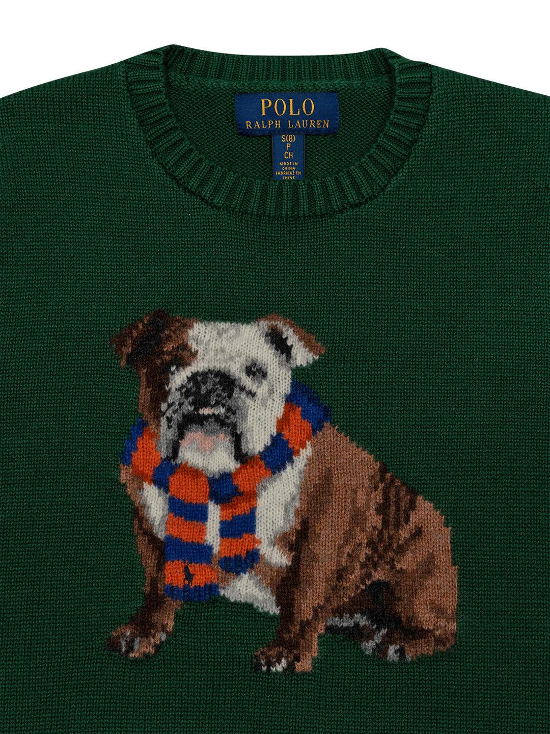 Strickpullover Bulldogge - Grün