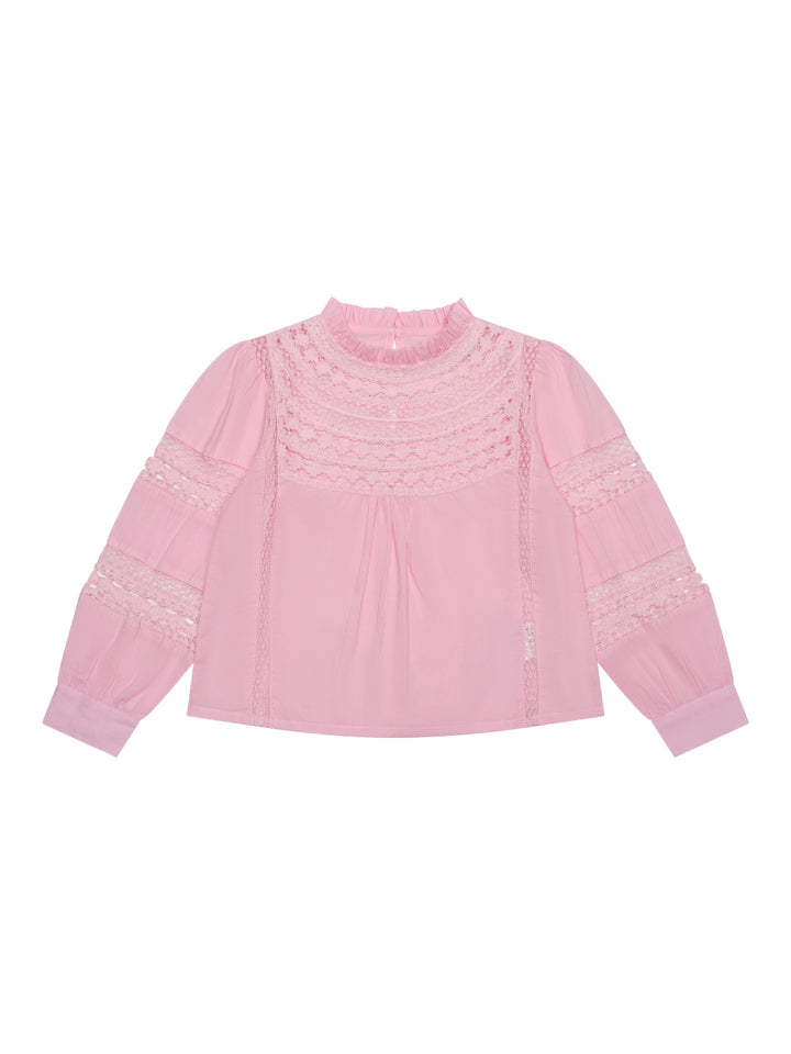 Paris Spitzen-Bluse - Rosa