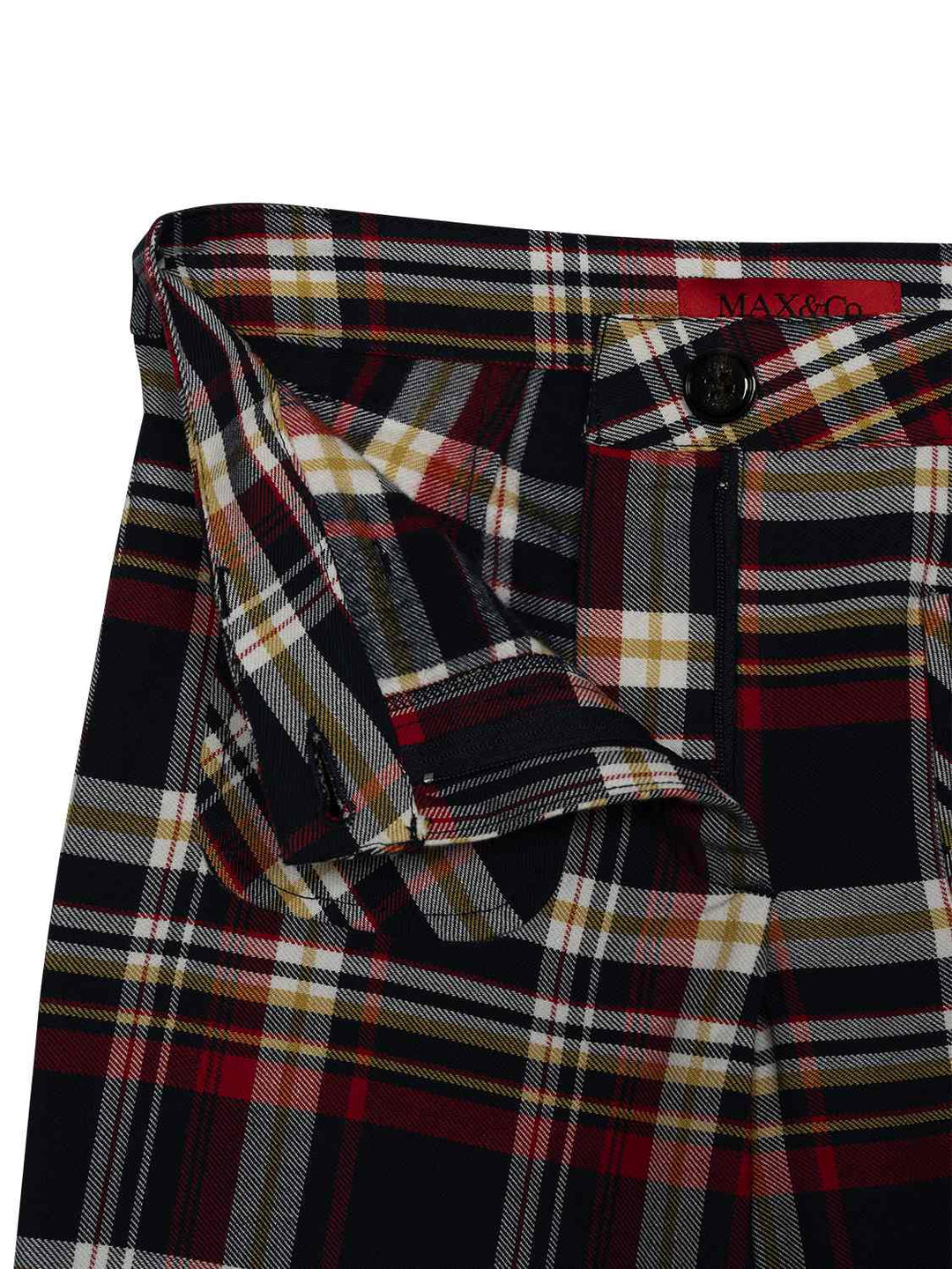 Tartan-Hose mit Trompeten-Passform - Kariert