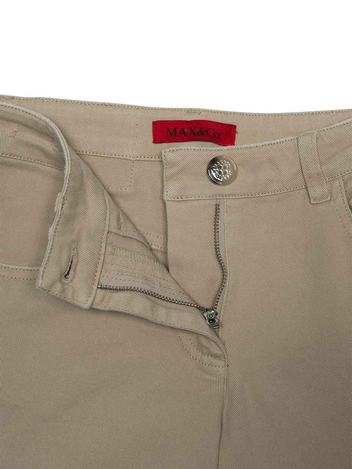 Workwear-Hose mit Used-Effekt - Beige