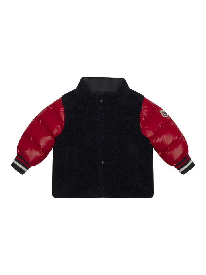 Tyler Bomberjacke mit Teddyfell - Navy/Rot