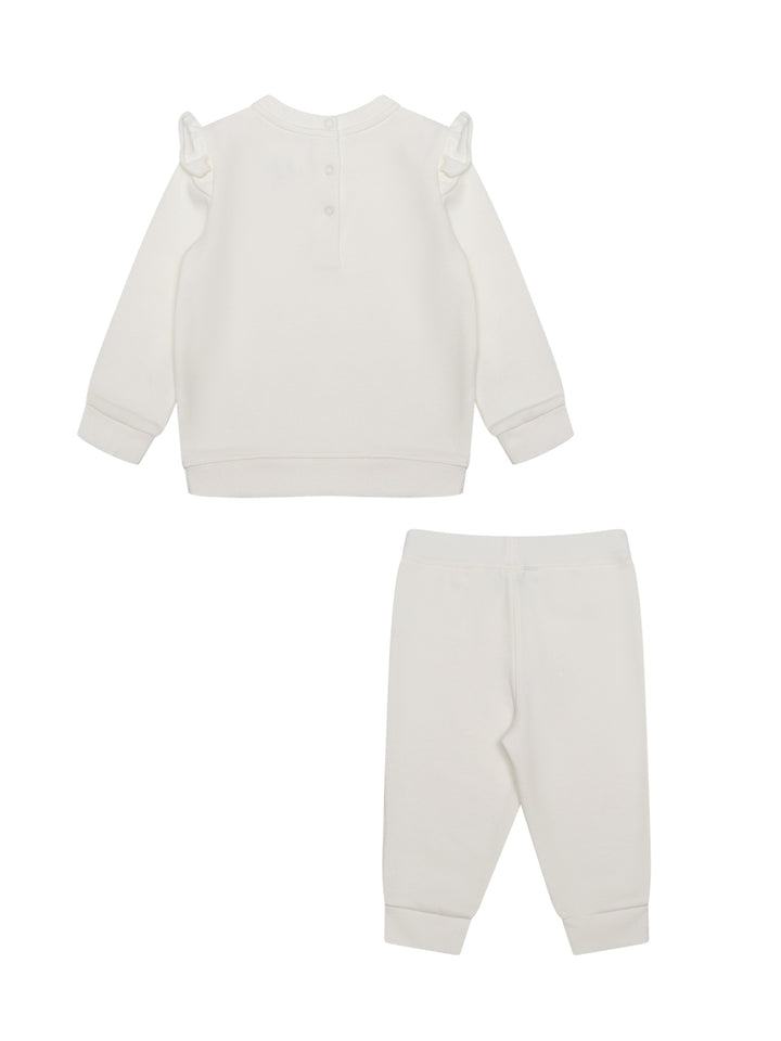 Set aus Sweater und Hose mit Polo Bär - Creme