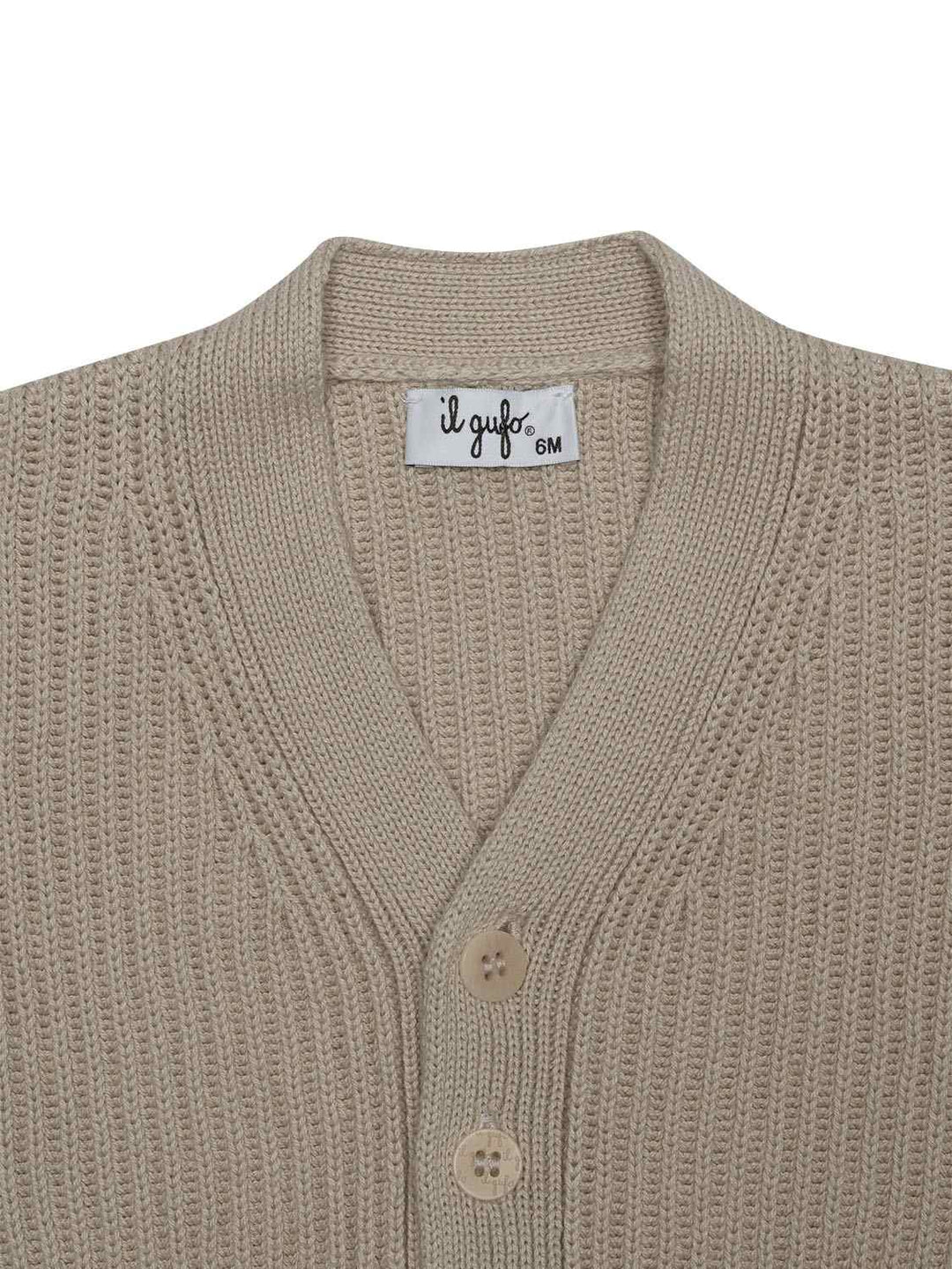 Cardigan mit V-Ausschnitt - Beige