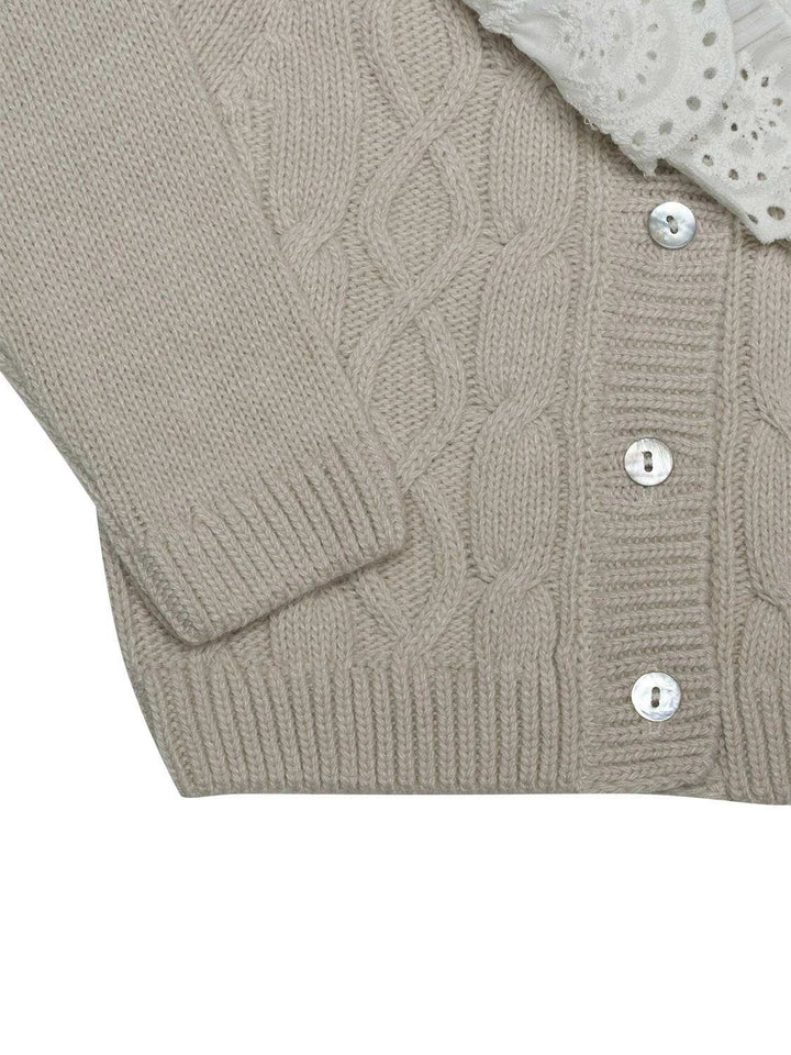 Reykjavik Strick-Set aus Cardigan und Hose - Beige