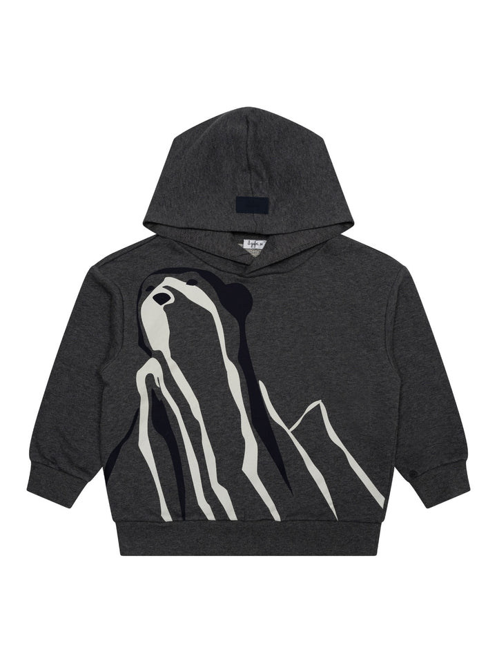 Sweatshirt mit grafischem Print - Dunkelgrau