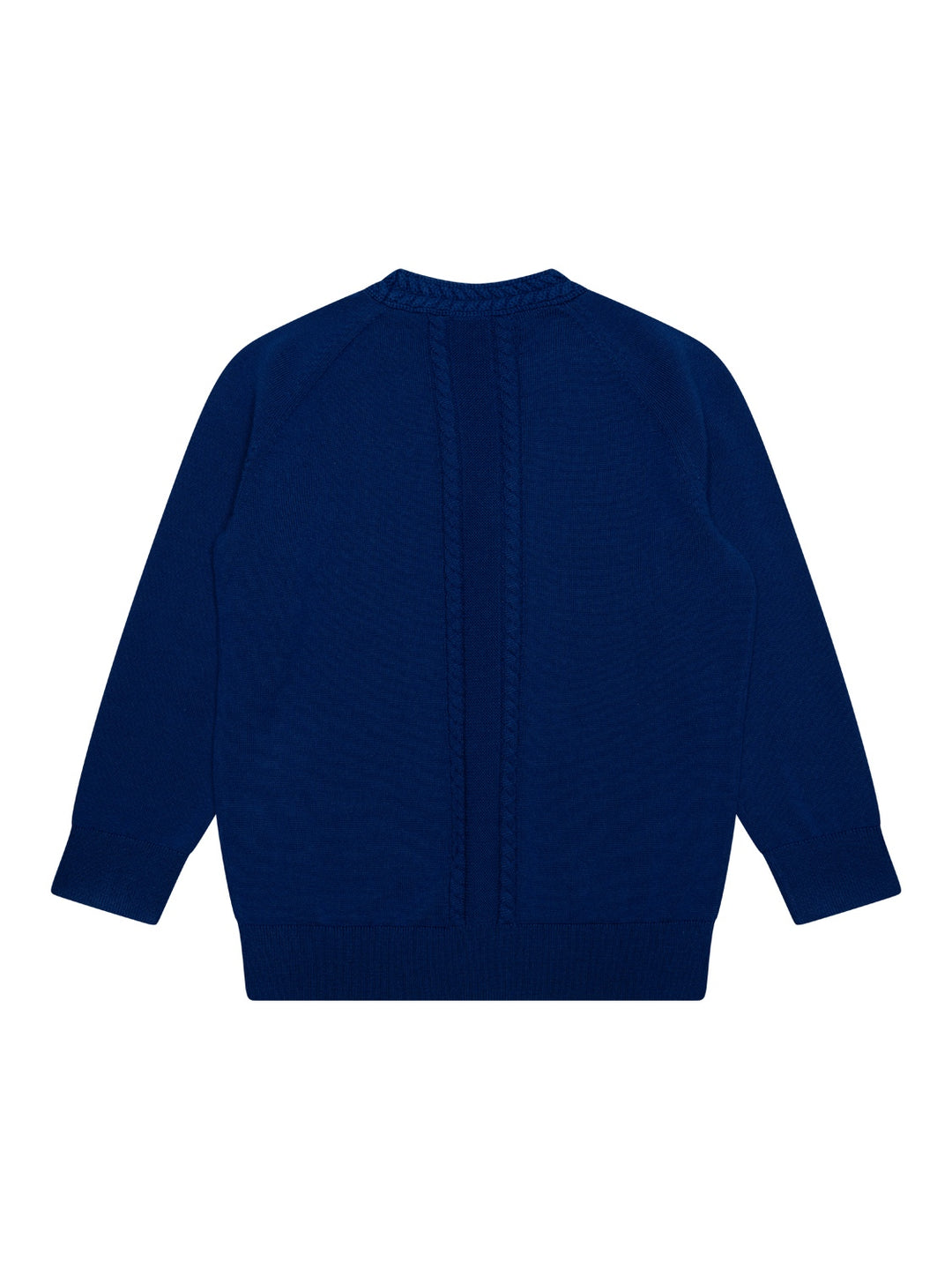 Equestrian Knight Strickcardigan aus Wolle - Royalblau