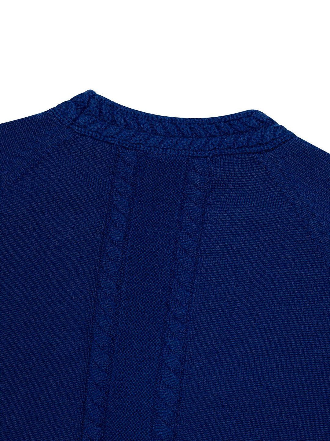 Equestrian Knight Strickcardigan aus Wolle - Royalblau