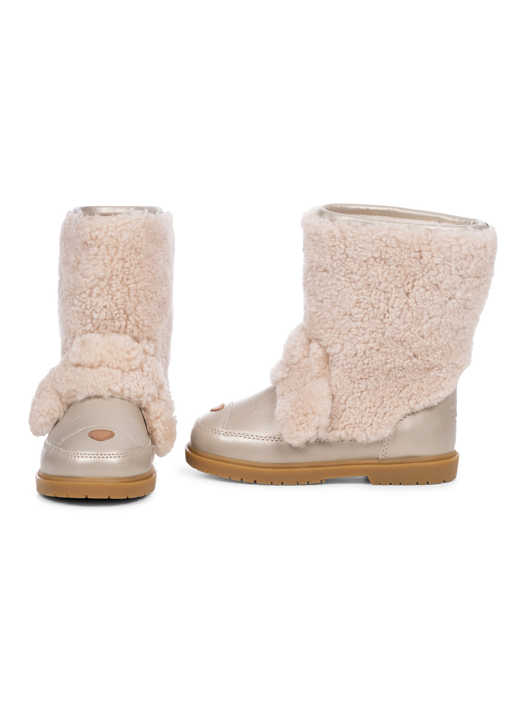 Wadudu Exclusive Boots - Pudel - Light Beige Schafswolle