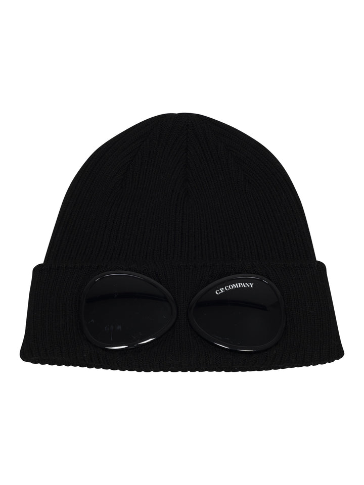 Beanie mit Goggle-Detail - Schwarz