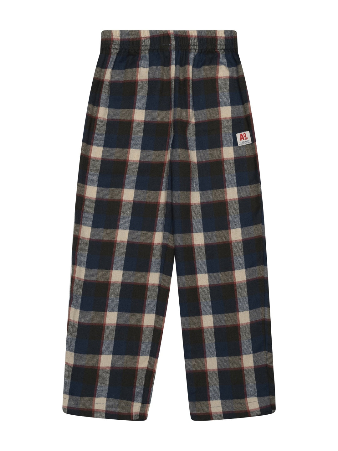 Pyjama Hose kariert - Navy/Rot