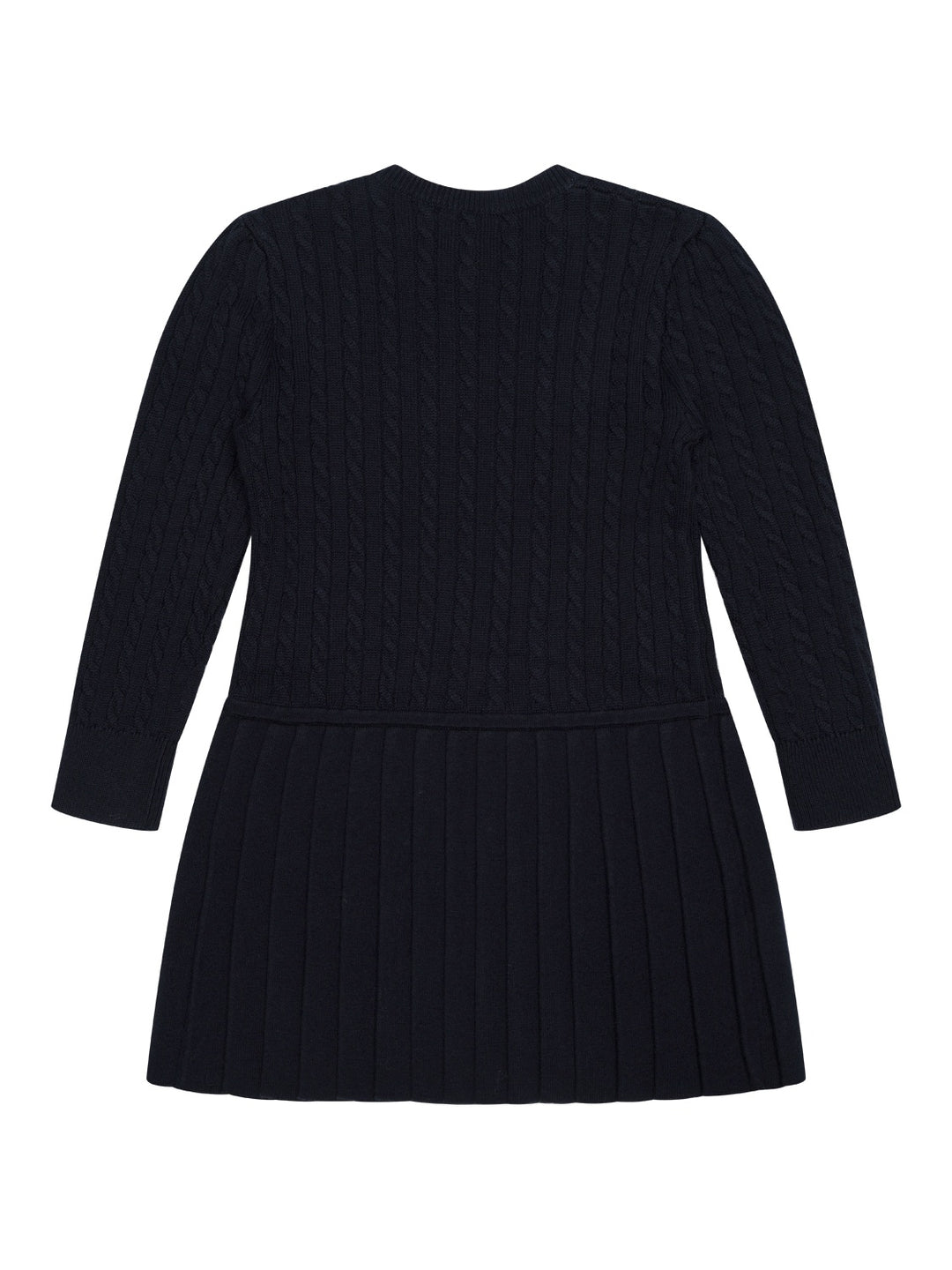 Strickkleid mit Polo-Stickerei - Navy