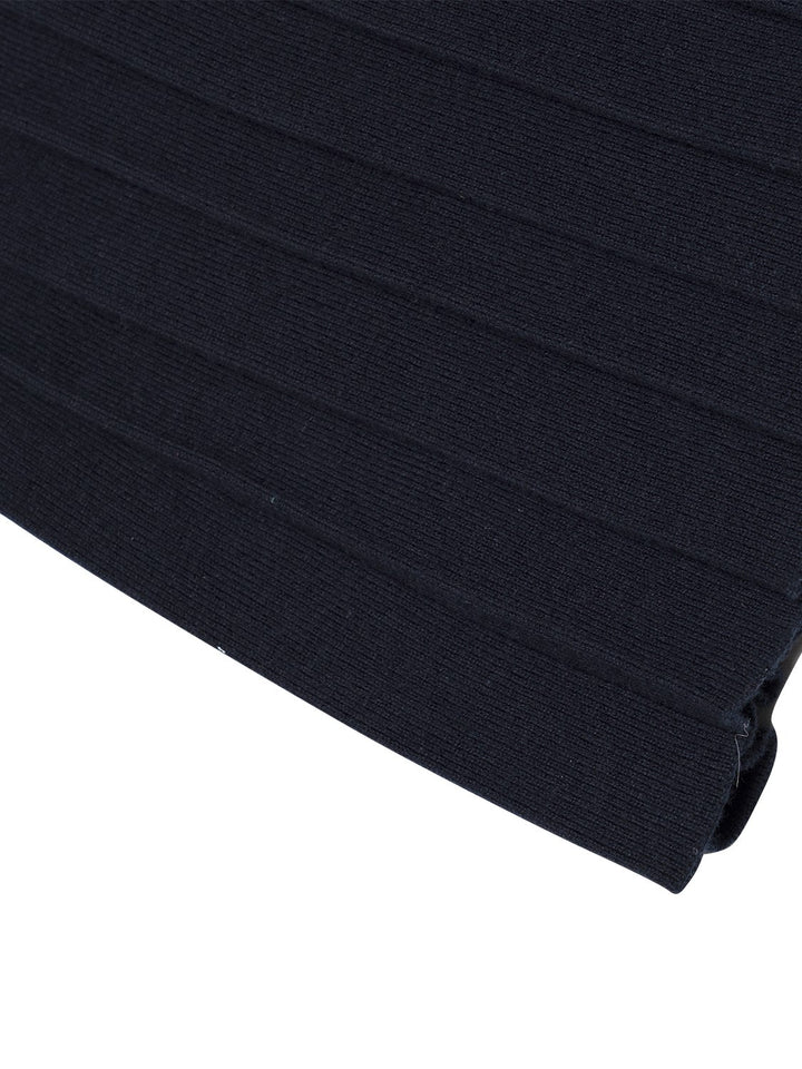 Strickkleid mit Polo-Stickerei - Navy