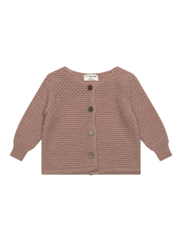 Lis_bb Strickjacke mit Perlmuster - Altrosa