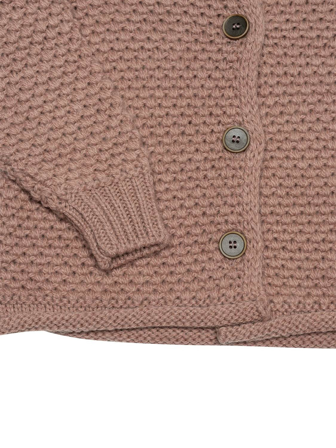 Lis_bb Strickjacke mit Perlmuster - Altrosa