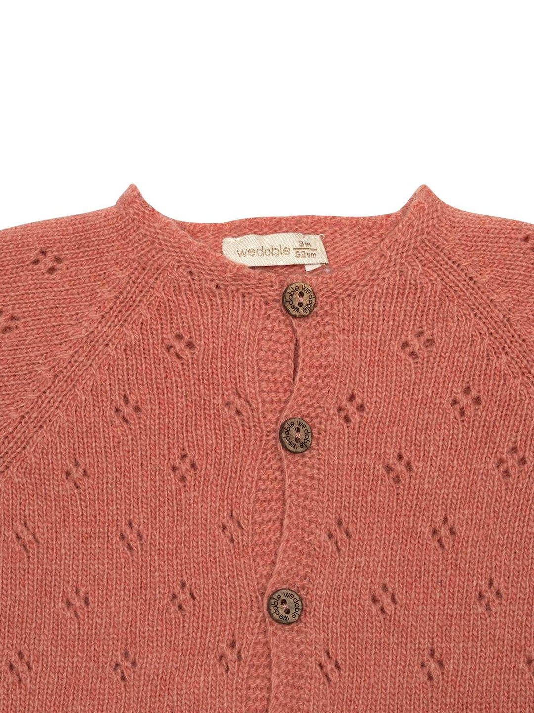 Strickcardigan aus Merinowolle - Coral