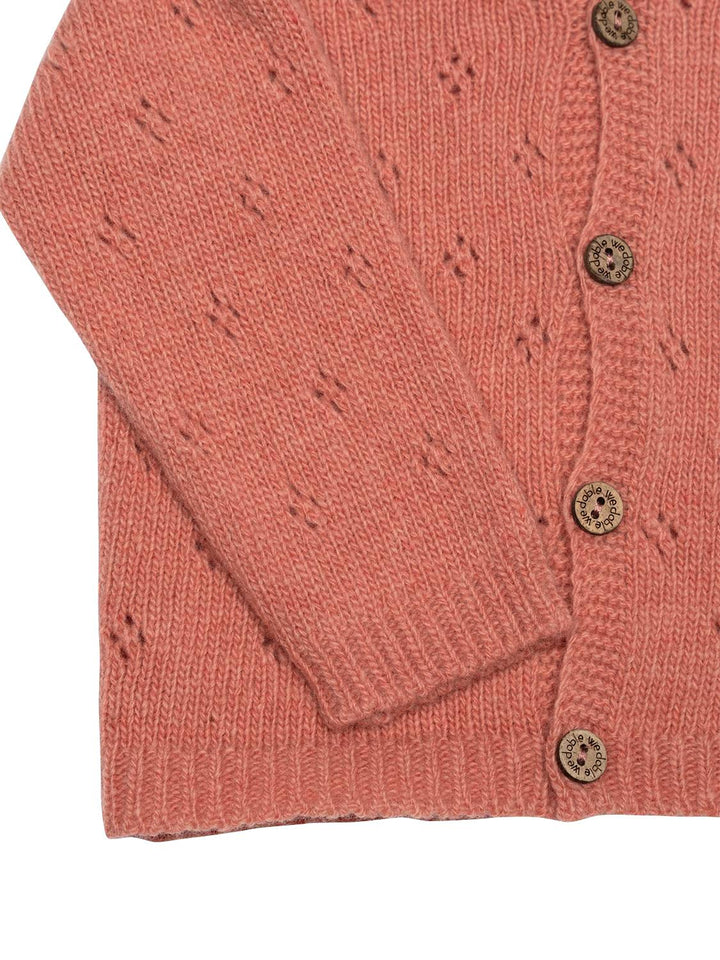 Strickcardigan aus Merinowolle - Coral