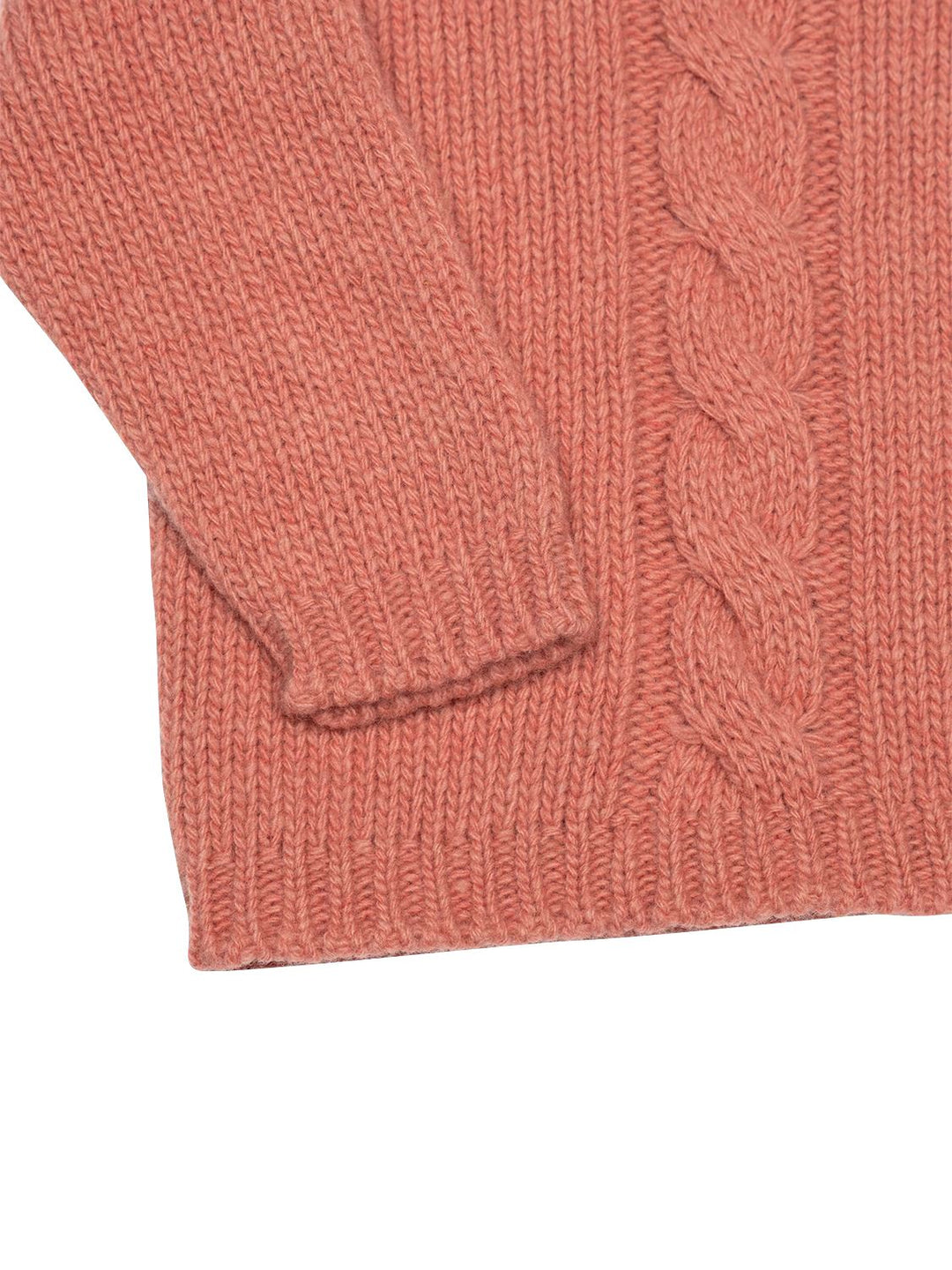 Pullover im Zopfstrick-Design - Coral