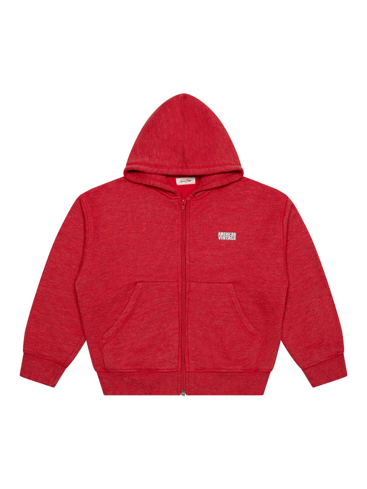 Sweatjacke mit Logo - Rot